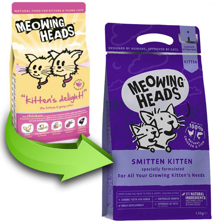 Meowing Heads (Мяунг Хедс) для Котят с Курицей и рисом 