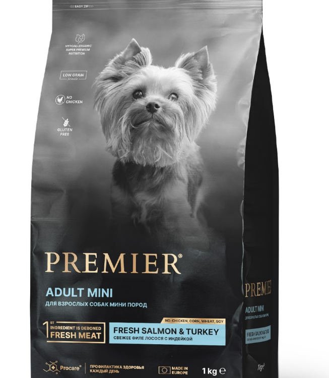 Premier (Премьер) Dog Salmon&Turkey ADULT Mini (Свежее филе лосося с индейкой для собак мелких пород)