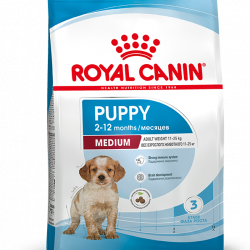 Royal Canin Medium Puppy Корм сухой полнорационный для щенков средних пород (вес взрослой собаки от 11 до 25 кг) в возрасте до 12 месяцев