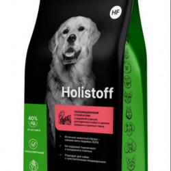 Holistoff (Холистоф) cухой корм для взрослых собак и щенков средних и крупных пород с индейкой и рисом