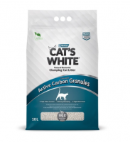 Cat's White (Кэтс Вайт) Наполнитель комкующийся с гранулами активированного угля для кошачьего туалета (Active Carbon Granules)