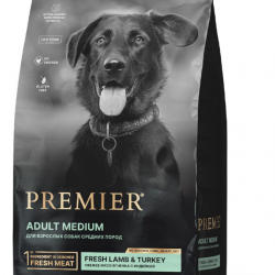 Premier (Премьер) Dog Lamb&Turkey ADULT Medium (Свежее мясо ягненка с индейкой для собак средних пород)