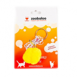 Zoobaloo Игрушка для кошки погремушка из меха Плюшка