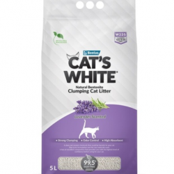 Cat's White (Кэтс Вайт) Наполнитель комкующийся с нежным ароматом лаванды для кошачьего туалета (Lavender)