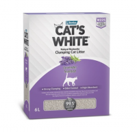 Cat's White (Кэтс Вайт) Наполнитель комкующийся с нежным ароматом лаванды для кошачьего туалета (BOX Lavender)
