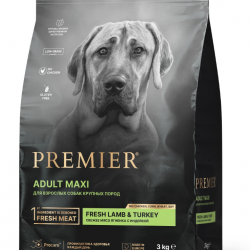 Premier (Премьер) Dog Lamb&Turkey ADULT Maxi (Свежее мясо ягненка с индейкой для собак крупных пород)