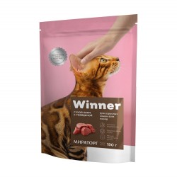 Winner (Виннер) Полнорационный сухой корм для взрослых кошек всех пород с говядиной