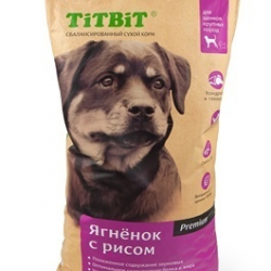 TiTBiT (Титбит) сухой корм для щенков крупных пород ягненок с рисом