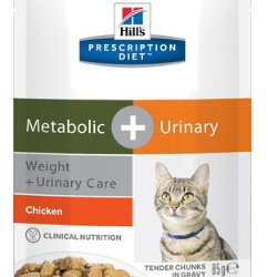 Hill`s (Хилс) паучи для взрослых кошек для коррекции веса и лечения мочекаменной болезни