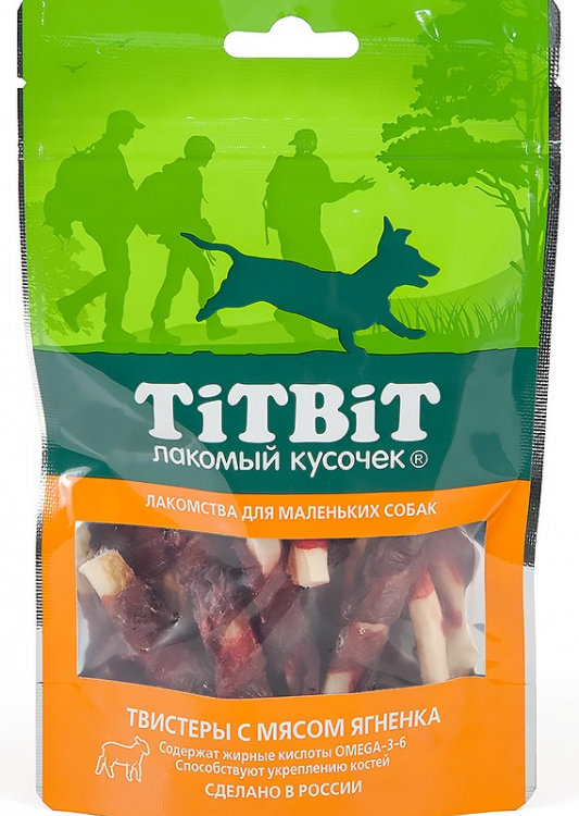 TiTBiT (Титбит) Для маленьких собак Твистеры с мясом ягненка 10822