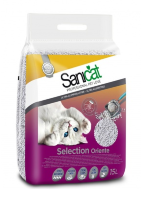 SaniCat Комкующийся ультра белый наполнитель с ароматом детской присыпки (супер комкование) (Selection Oriente)