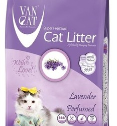 Van cat комкующийся наполнитель без пыли с ароматом лаванды, пакет (lavender)