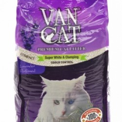 Van cat комкующийся наполнитель без пыли с ароматом лаванды, пакет (lavender)