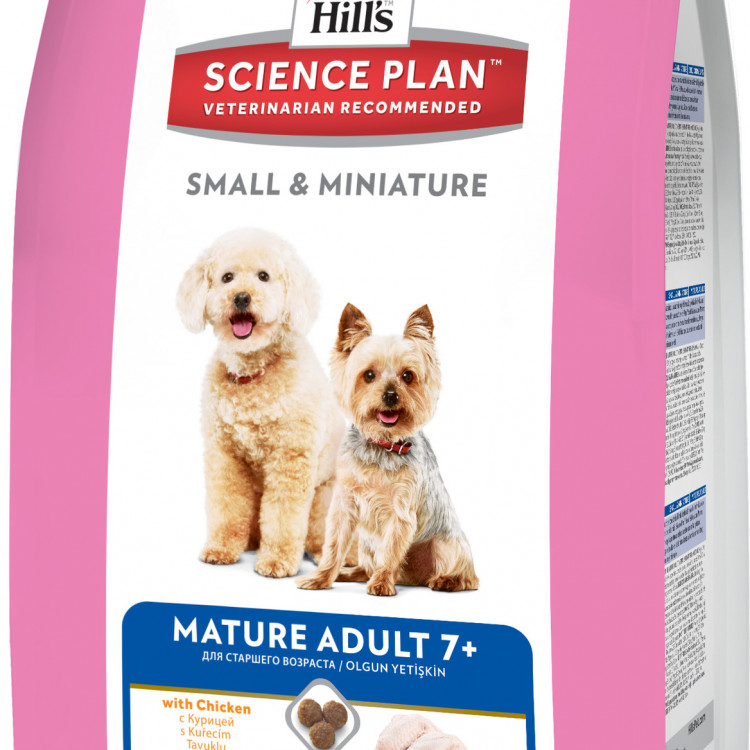 Hill`s (Хилс) mature adult 7+small&miniature для пожилых собак мелких и миниатюрных пород с курицей РАСПРОДАЖА