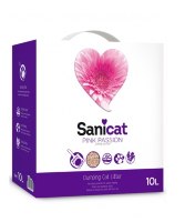 SaniCat Элитный комкующийся 100% натуральный розовый наполнитель, Лимитированная серия (Pink Passion)