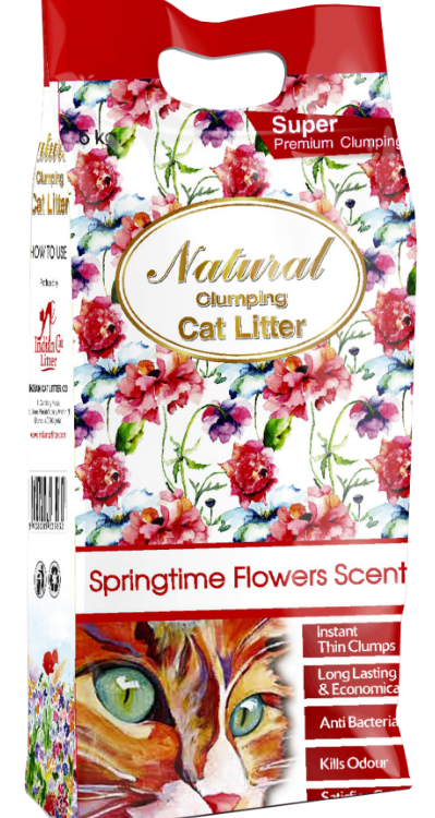 Indian Cat Litter Аромат №3 Весенние цветы наполнитель бентонит