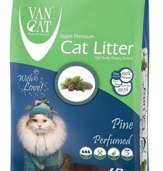 Van cat комкующийся наполнитель без пыли с ароматом соснового леса, пакет (pine)