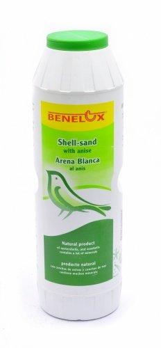 Benelux песок из ракушек для птиц, белый (white shell sand)