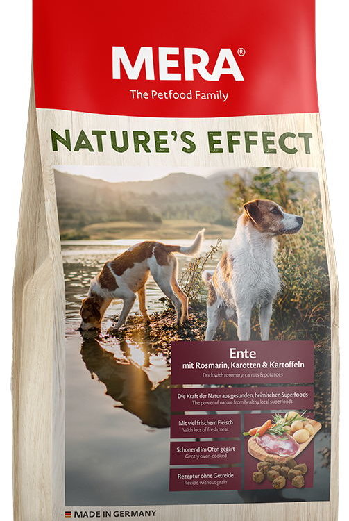 Mera (Мера) NATURE'S EFFECT ENTE&KARTOFFEL (запеченный корм для  взр. собак с уткой ,розмарином,морковью и картофелем)