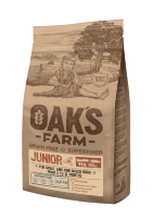 OAKs FARM (Оакс Фарм) GF сухой корм для собак 3-12мес мелких и мини пород, Лосось и Криль