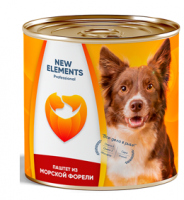 NEW ELEMENTS (Нью Элементс) Консервированный корм для собак "Паштет из морской форели "