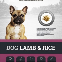 Gina (Джина) Dog Lamb & Rice гипоаллергеный корм для собак, страдающих пищевыми аллергиями, кожными заболеваниями и проблемами пищеварения