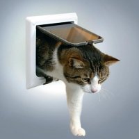 Trixie дверца для кошки, с туннелем (15,8х14,7см), с 4 функциями