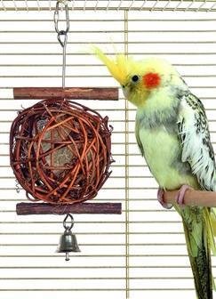 Karlie игрушка для птиц мяч из прутьев с колокольчиком