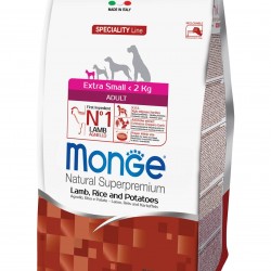 Monge (Монж) dog speciality extra small корм для взрослых собак миниатюрных пород ягненок с рисом и картофелем