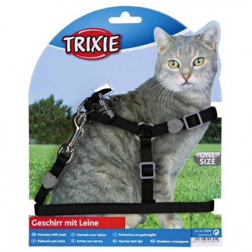 Trixie шлейка с поводком для кошки 