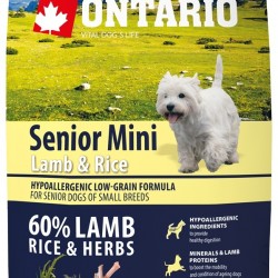 Ontario (Онтарио) для пожилых собак малых пород с ягненком и рисом