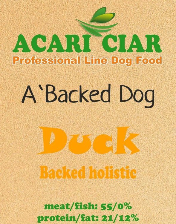 Acari Сiar (Акари Киар) A BAKED DOG DUCK. Запеченный сбалансированный сухой корм класса холистик с уткой для собак всех пород мелкая/средняя гранула