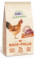 Lifecat (Лайфкет) Adult Rich in chicken low grain корм с высоким содержанием свежей курицы низкозерновой  для кошек