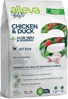 Alleva (Алева) holistic kitten chicken & duck для котят с курицей и уткой, алое вера и женьшенем