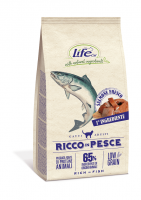 Lifecat (Лайфкет) Adult Rich in salmon low grain корм с высоким содержанием свежего лосося низкозерновой  для кошек