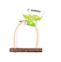Zoobaloo Игрушка для птиц качели сизаль орешник с колоколом