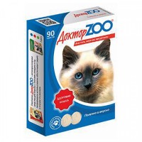 Доктор  Zoo Мультивитаминное лакомство для кошек, 90 табл.