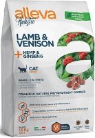 Alleva (Алева) holistic lamb & venison для взрослых кошек с ягненком и олениной, коноплей и женьшенем