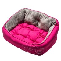 Rogz Мягкий лежак с двусторонней подушкой LUNA , "розовое сердце"