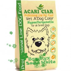 Acari Сiar (Акари Киар) Vet A Dog Bombyx Hypoallergenic Colour Snow White. Гипоаллергенный.Сбалансированный сухой корм класса холистик мука тутового шелкопряда мелкая/средняя гранула