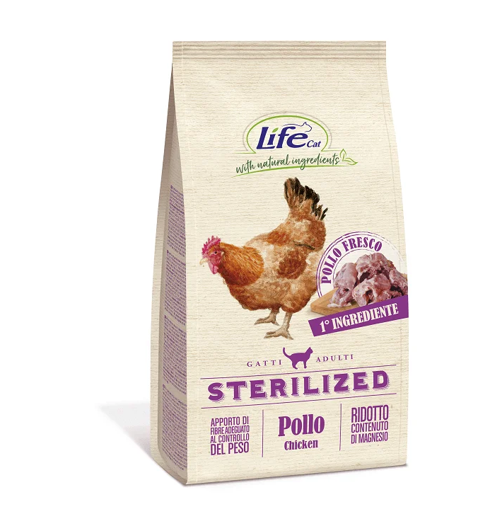 Lifecat (Лайфкет) Adult Sterilized Chicken корм для стерилизованных кошек со свежей курицей
