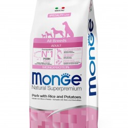 Monge (Монж) dog speciality корм для взрослых собак всех пород свинина с рисом и картофелем