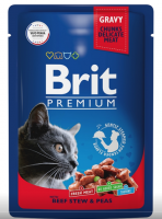 Brit (Брит) Premium Пауч для взрослых кошек в соусе 85г