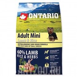 Ontario (Онтарио) для собак малых пород с ягненком и рисом