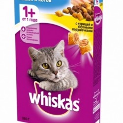 Whiskas (Вискас) сухой корм для кастрированных кошек с курицей, профилактика мкб