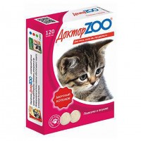 Доктор  Zoo лакомство для котят мультивитаминное лакомство "Здоровый котенок" 120таб