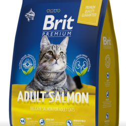 Brit (Брит) Premium Cat Adult Salmon сухой корм премиум класса с лососем для взрослых кошек