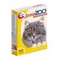 Доктор  Zoo Мультивитаминное лакомство для кошек Сыр 90таб.