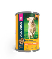 All Dogs(Олл Догс) Корм консервированный для собак тефтельки в соусе, банка 415 гр