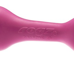 Rogz Игрушка для собак Кость из литой резины, розовый (DA BONE RUBBER CHEW TOY)